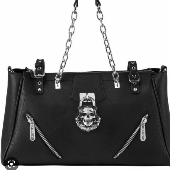 Killstar Handbags - Killstar Release Me Handbag Skull Chain Black No Longer Sold Like New Large!